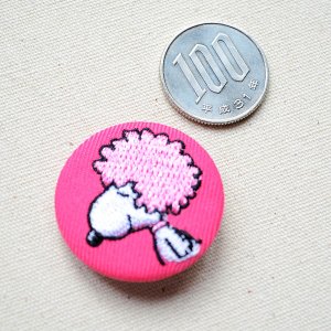 画像2: 刺繍ブローチ スヌーピー(アフロヘアー) PEANUTS/ピーナッツ