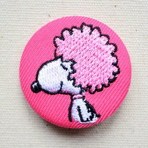 画像1: 刺繍ブローチ スヌーピー(アフロヘアー) PEANUTS/ピーナッツ