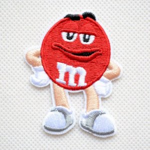 画像1: ワッペン M&M's エムアンドエムズ チョコレート(レッド) S