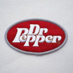 画像1: ロゴワッペン Dr Pepper ドクターペッパー(レッド/オーバル)