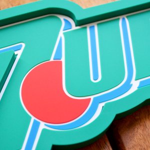 画像2: ラバー トレイ セブンアップ 7UP ロゴ 7UP LOGO