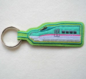 画像1: キーホルダー キーリング トレイン 刺繍 E5系 はやぶさ