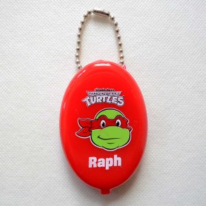 画像1: コインケース キーホルダー タートルズ TURTLES レッド ラバー かわいい