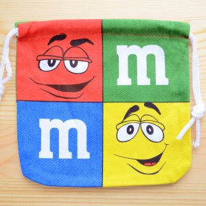 画像1: アメリカンキャラ巾着袋(S) M&M's エムアンドエムズ チョコレート