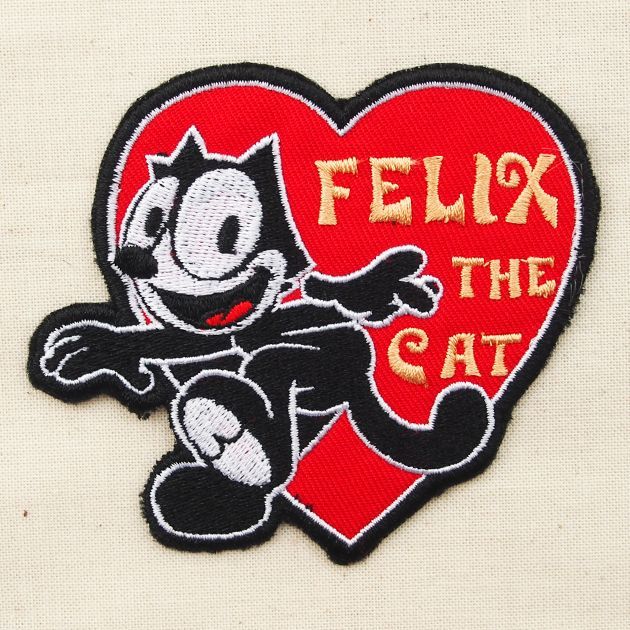 ワッペン フィリックスザキャット Felix The Cat ハート ワッペン アップリケ ステッカー バッジ通販 ワッペンストア本店