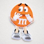 画像: ワッペン M&M's エムアンドエムズ チョコレート(オレンジ)S