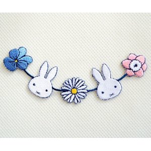 画像1: ラインワッペン ミッフィー フローラル  ライン Miffy Floral (1)