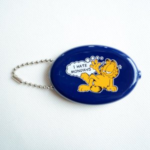 画像1: コインケース ガーフィールド GARFIELD ネイビー ラバー (1)