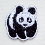 画像: ワッペン パンダ 動物 アイロン 刺繍 ミニ 