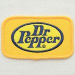 画像: ロゴワッペン Dr Pepper ドクターペッパー(イエロー/レクタングル)