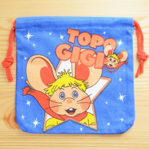 画像1: アメリカンキャラ巾着袋(S) トッポジージョ Topo Gigio (1)