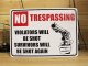 画像: 看板/プラサインボード 撃たれますよ No Trespassing *メール便不可