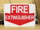 画像: 看板/プラサインボード 消火栓はここです Fire Extinguisher *メール便不可