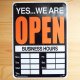 画像: 看板/プラサインボード オープン/クローズド Open/Closed(時間記入可/両面プリント) *メール便不可