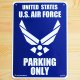 画像: 看板/プラサインボード アメリカ空軍専用駐車場 U.S.Air Force Parking *メール便不可