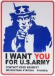 画像: 看板/プラサインボード アメリカ陸軍に君が必要だ(アンクルサム) I Want You For U.S.Army *メール便不可