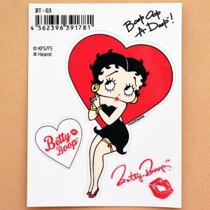 画像2: ステッカー/シール ベティブープ Betty Boop(レッドハート) (2)