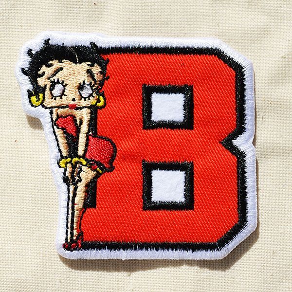 ワッペン ベティブープ Betty Boop(B/レッド&ブラック) | ワッペン