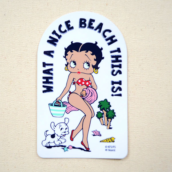 ステッカー/シール ベティブープ Betty Boop(WHAT A NICE BEACH THIS IS) | ワッペン・アップリケ・ステッカー・バッジ通販  ワッペンストア本店