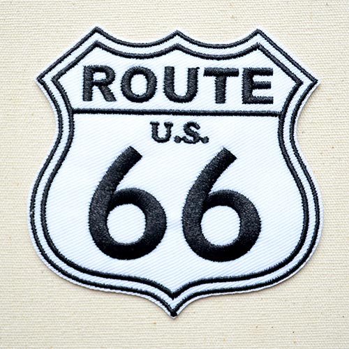 アメリカンワッペン U.S.Route66 ルート66(ロードサイン/ホワイト)