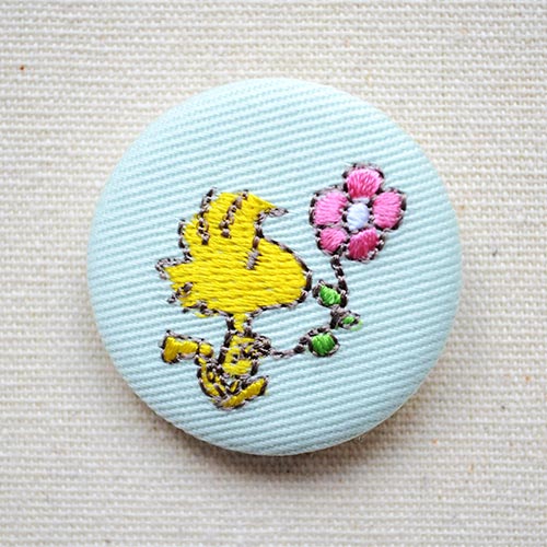 刺繍ブローチ スヌーピー パステル(ウッドストック お花) PEANUTS