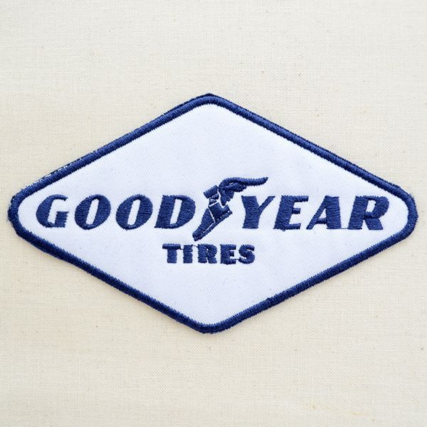 ロゴワッペン グッドイヤー Goodyear(ダイヤモンド/ホワイト)