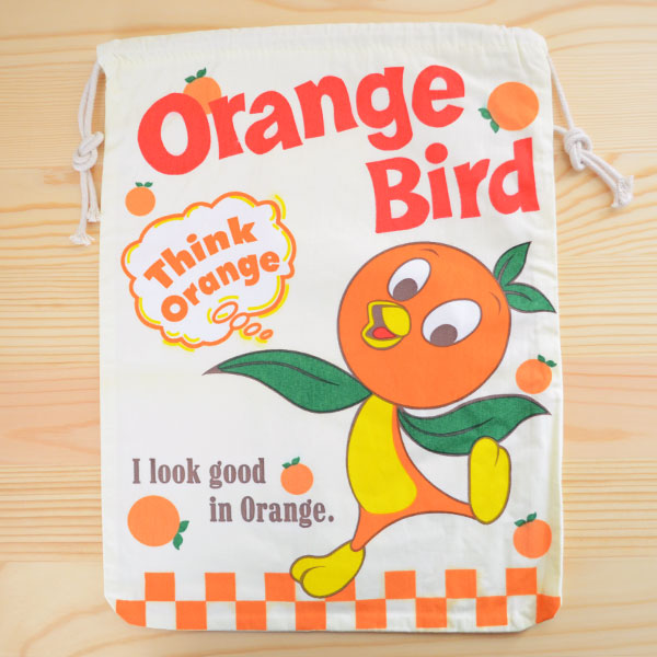 アメリカンロゴ巾着袋(L) オレンジバード Orange Bird