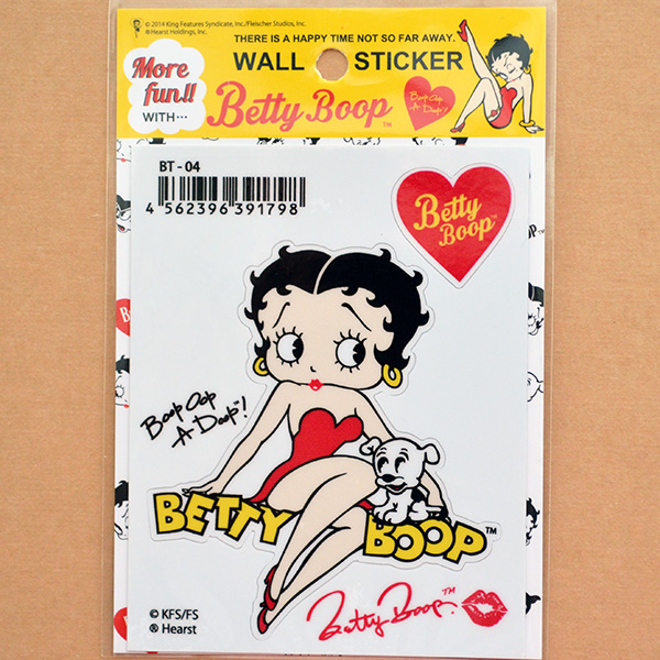 ステッカー/シール ベティブープ Betty Boop(ロゴw/パジー)